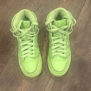 Vibrant Green High-Top Sneakers